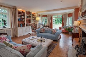 Fabulous living room with doors to garden
